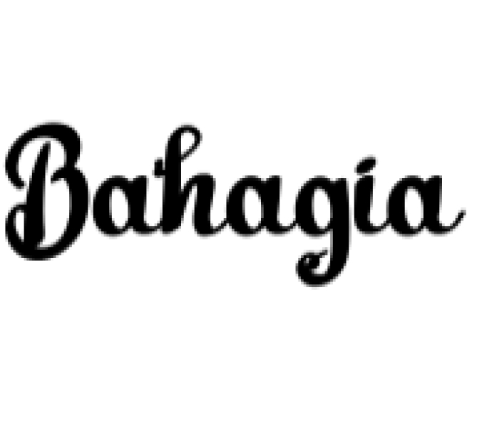Bahagia Font Preview