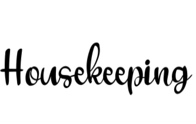 Housekeeping Font Preview