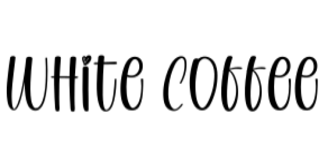 White Coffee Font Preview