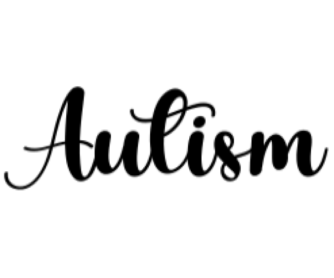 Autism Font Preview