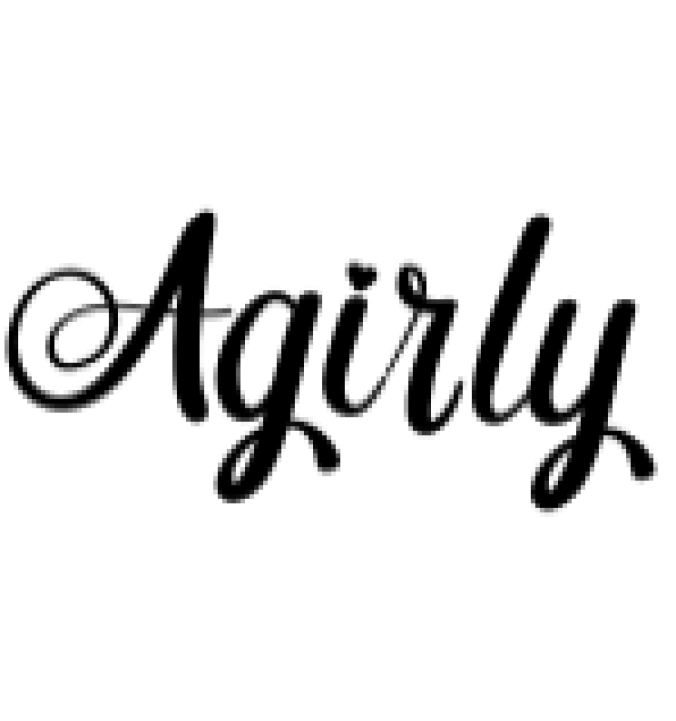 Agirly Font Preview