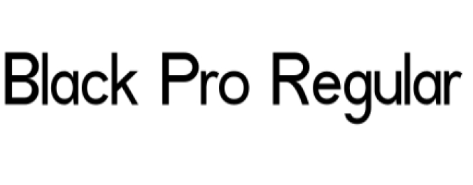 Black Pro Font Preview