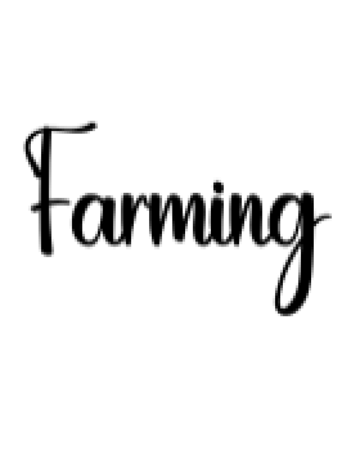 Farming Font Preview