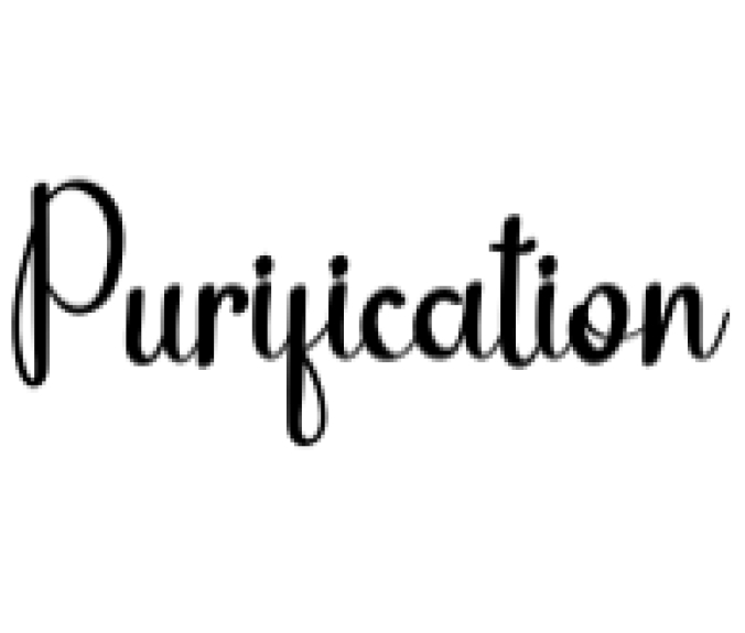 Purification Font Preview