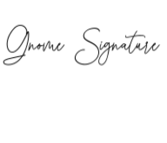 Gnome Signature Font Preview