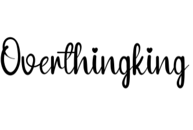 Overthingking Font Preview