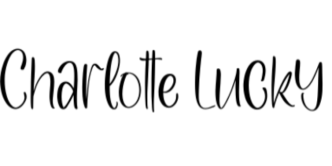 Charlotte Lucky Font Preview