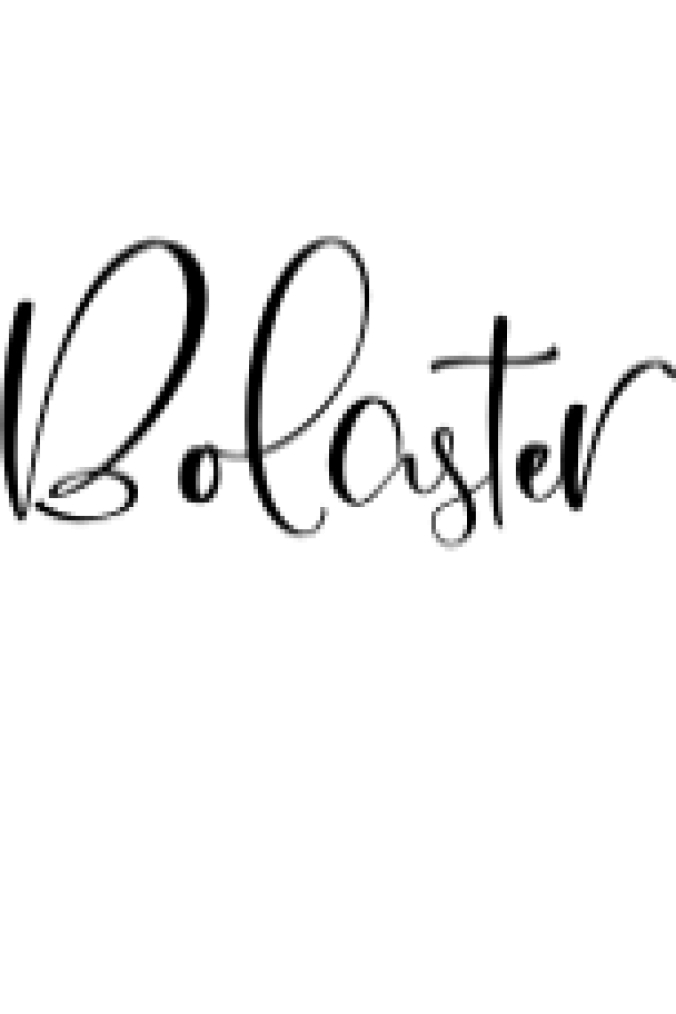 Bolaster Font Preview
