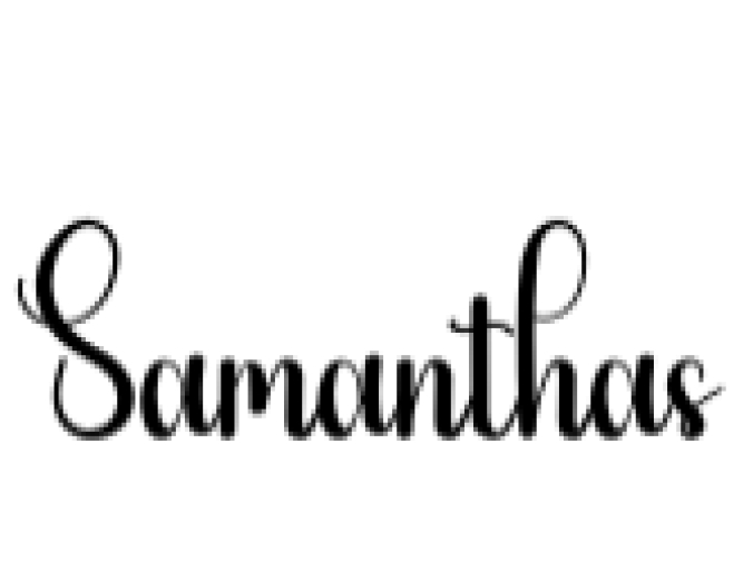 Samanthas Font Preview