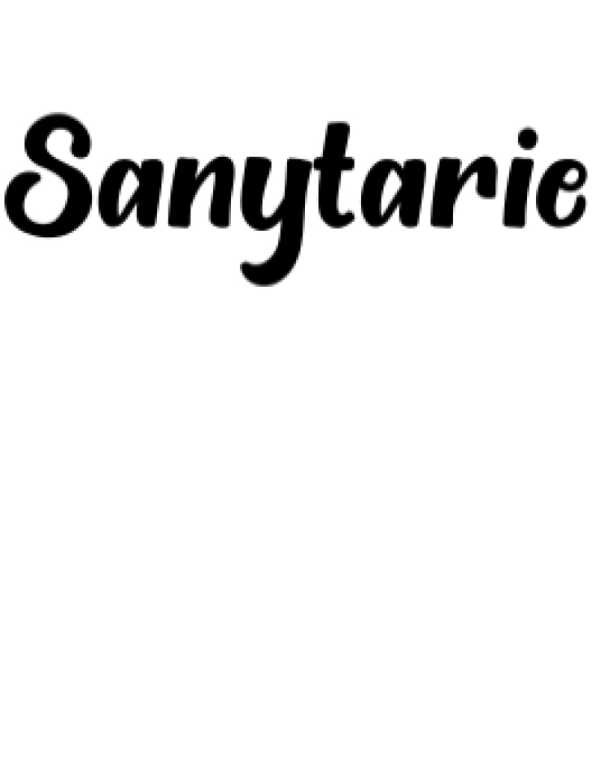 Sanytarie Font Preview