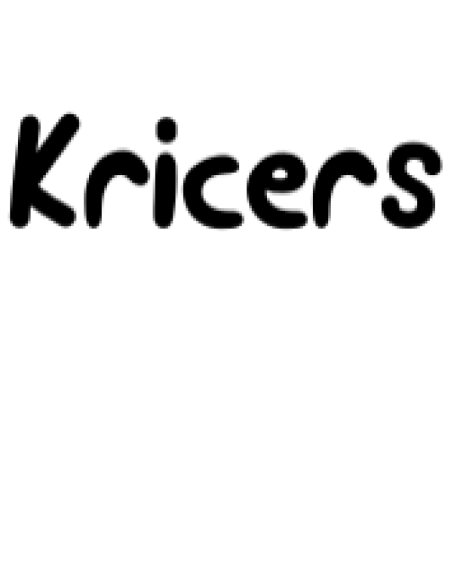 Kricers Font Preview