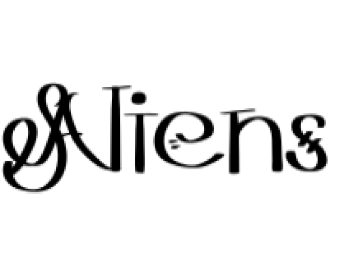 Aliens Font Preview