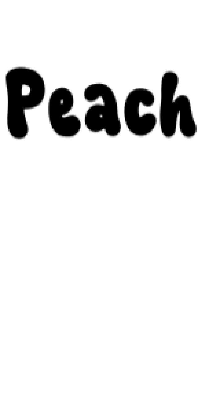 Peach Font Preview