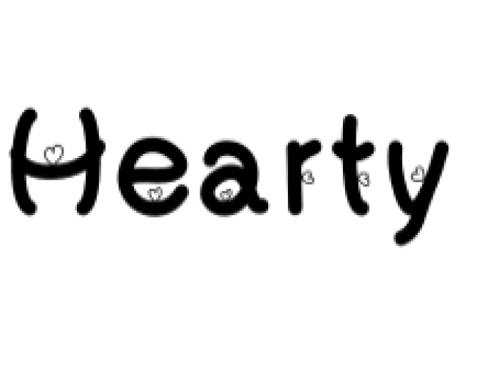 Hearty Font Preview
