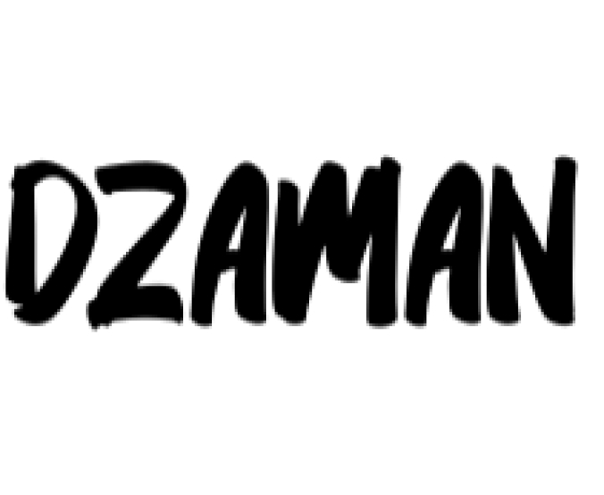 Dzaman Font Preview