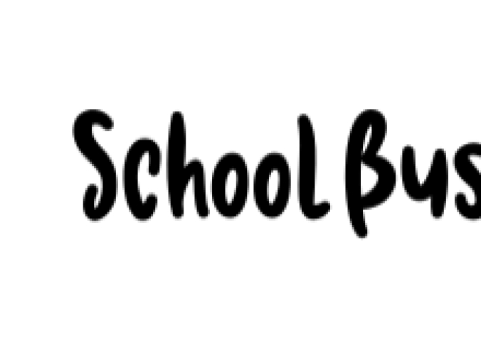Schoolbus Font Preview