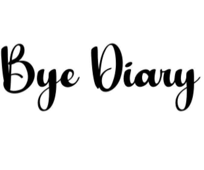 Bye Diary Font Preview