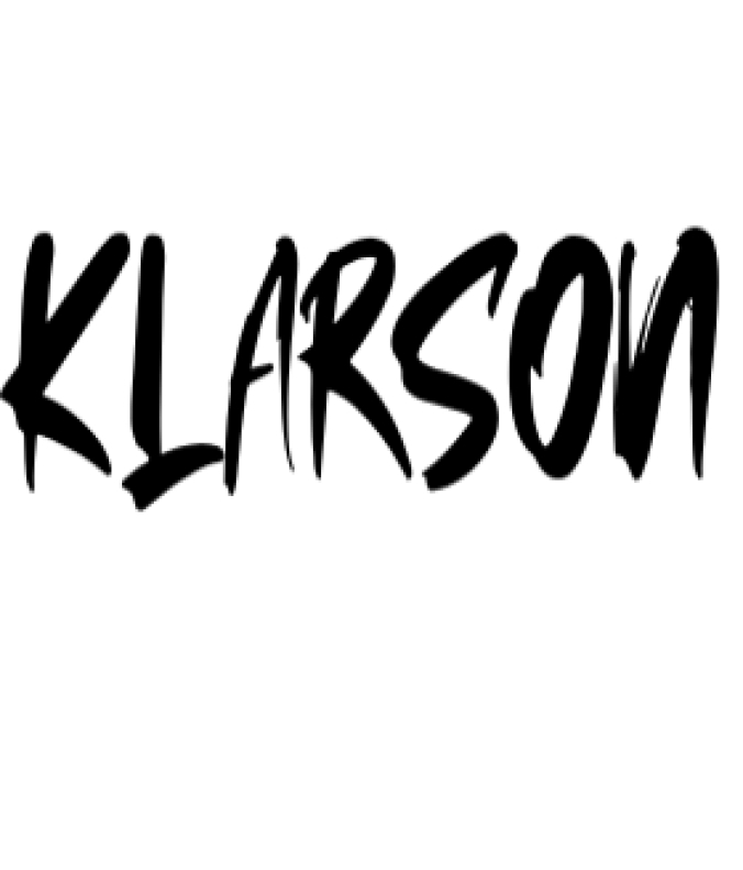 Klarson Font Preview