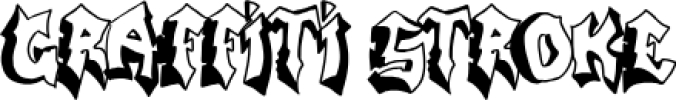 Graffiti stroke Font Preview