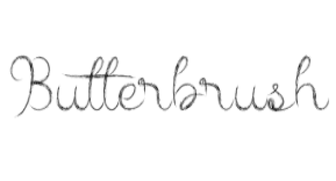 Butterbrush Font Preview