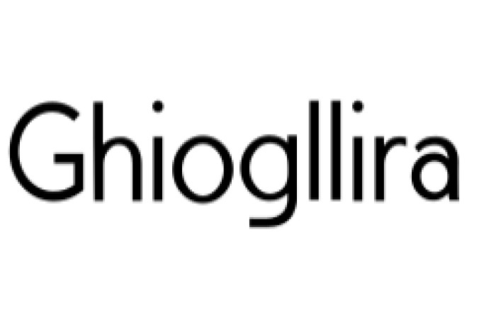 Ghiogllira Font Preview