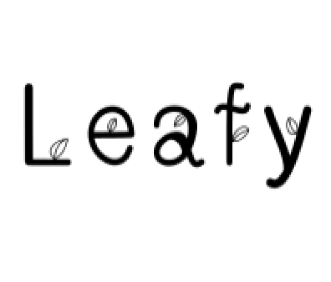 Leafy Font Preview