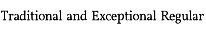 Traditional and Exceptional Font Preview
