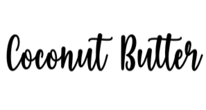 Coconut Butter Font Preview