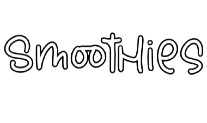 Smoothies Font Preview