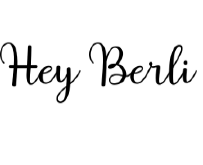 Hey Berli Font Preview