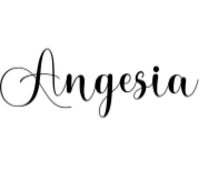 Angesia Font Preview