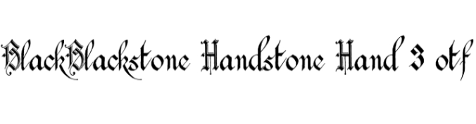 Blackstone Hand Font Preview