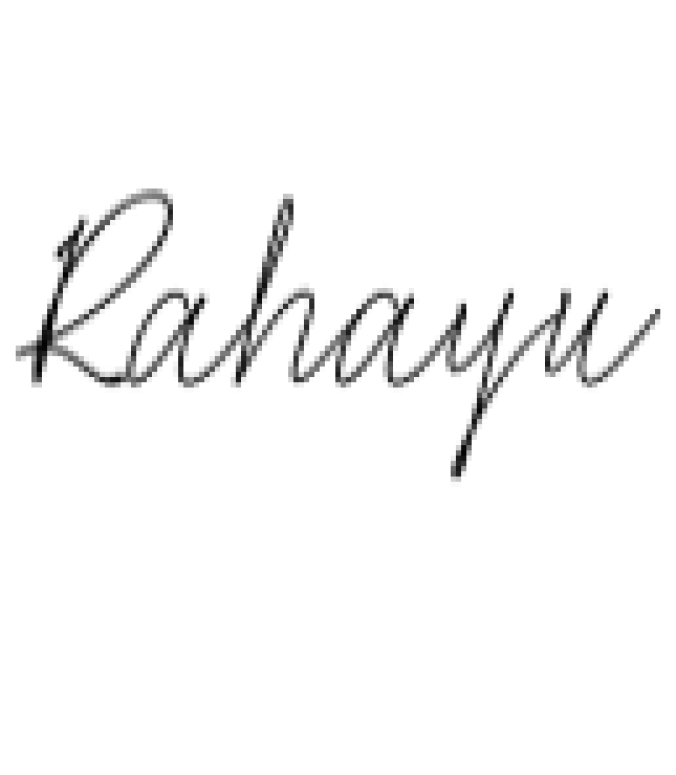 Rahayu Font Preview