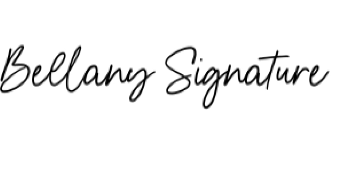 Bellany Signature Font Preview