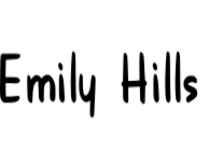 Emily Hills Font Preview