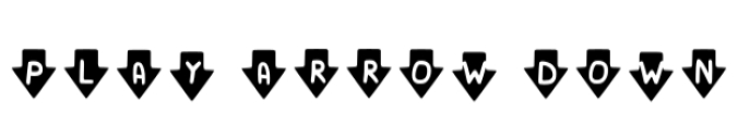 Play Arrow Down Font Preview