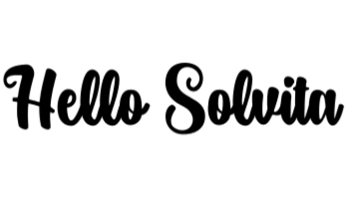 Hello Solvita Font Preview