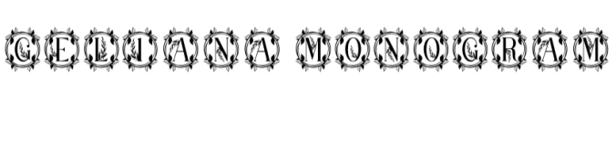 Geliana Monogram Font Preview
