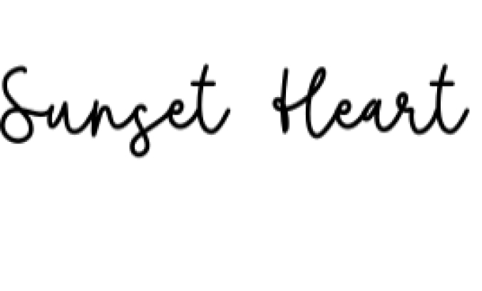 Sunset Heart Font Preview