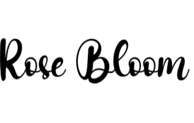 Rose Bloom Font Preview