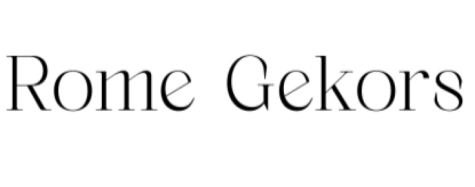 Rome Gekors Font Preview