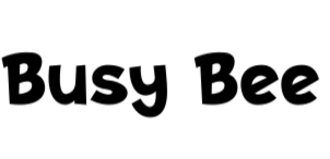 Busy Bee Font Preview