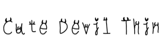 Cute Devil Font Preview