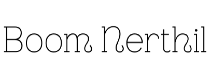 Boom Nerthil Font Preview