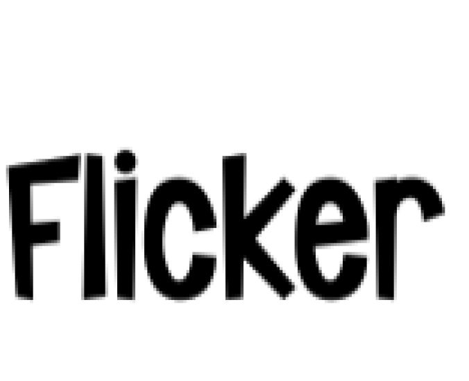 Flicker Font Preview
