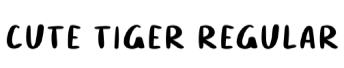 Cute Tiger Font Preview