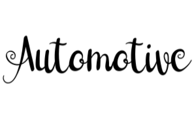 Automotive Font Preview
