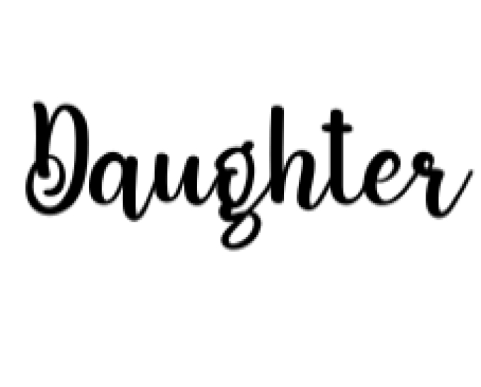 Daughter Font Preview