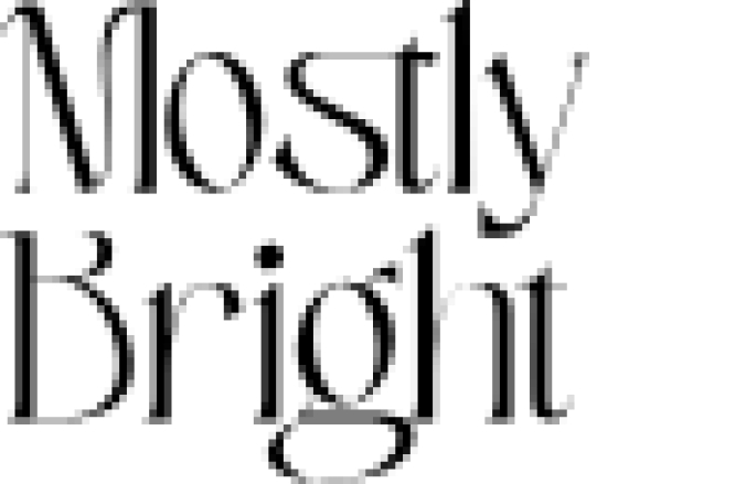 Mostly Brigh Font Preview