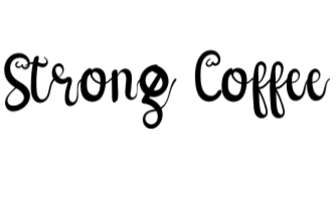 Strong Coffee Font Preview